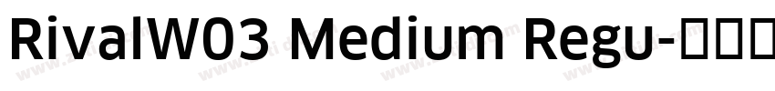 RivalW03 Medium Regu字体转换